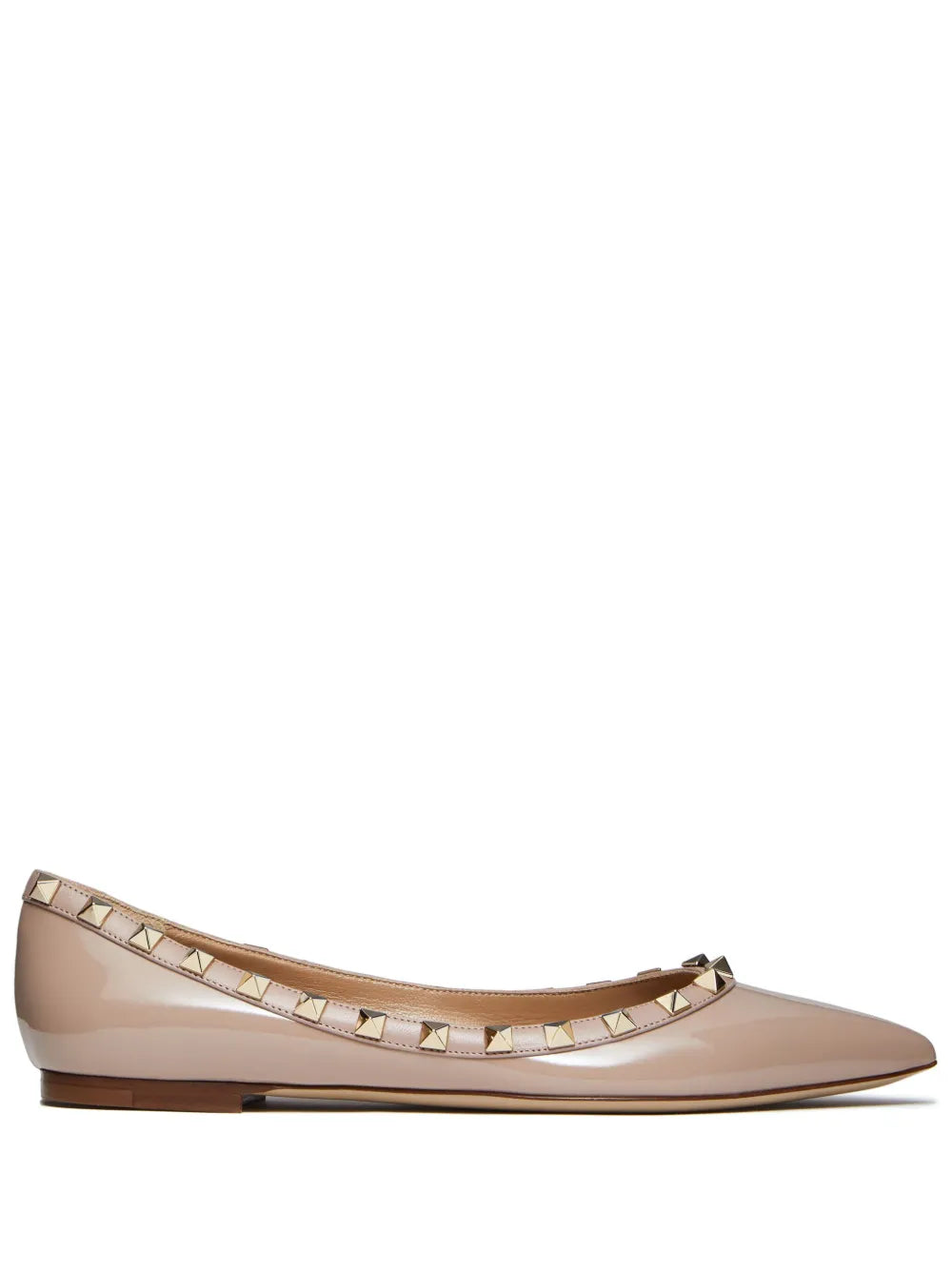 Valentino Garavani Rockstud patent leather ballerina shoes