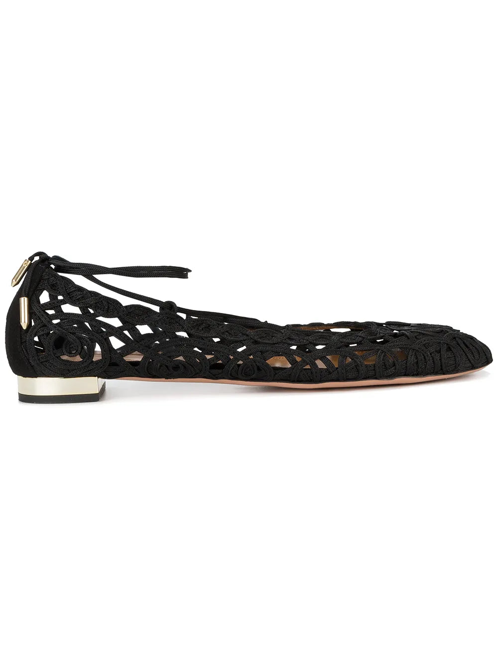 Aquazzura Black Kya Ballet Flats
