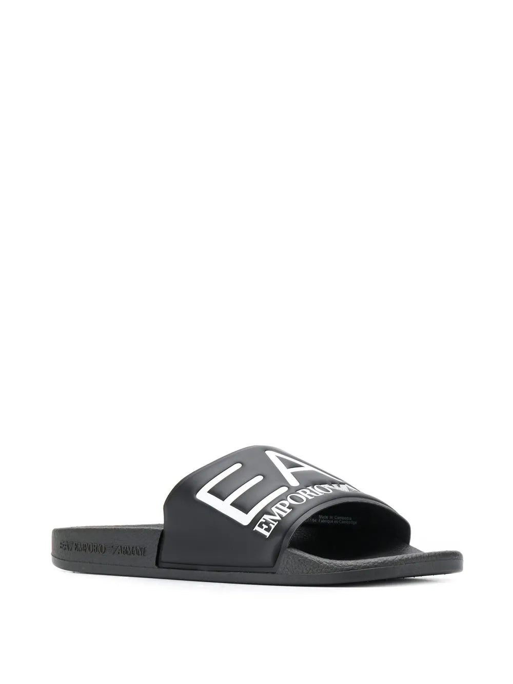 Ea7 Emporio Armani logo-embossed slides