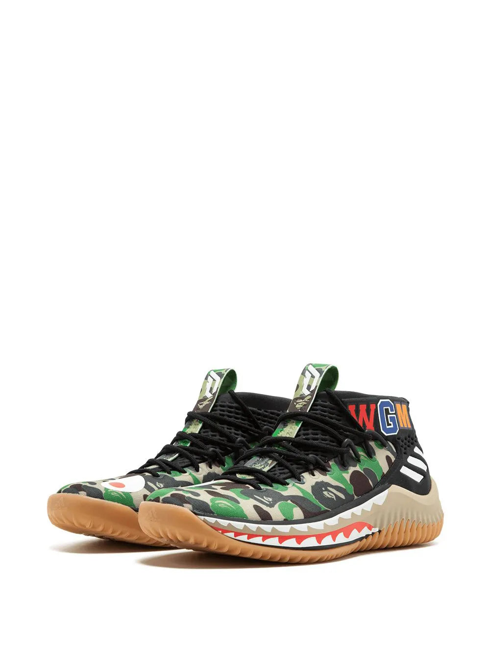 adidas x BAPE Dame4 "Green Shark ABC Camo" sneakers