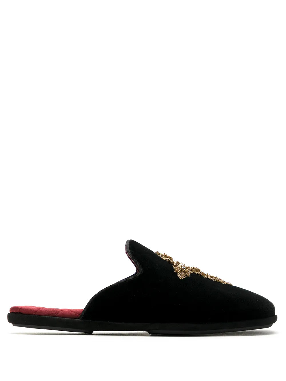 Dolce & Gabbana embroidered velvet slippers