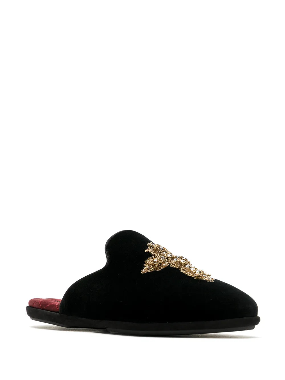 Dolce & Gabbana embroidered velvet slippers