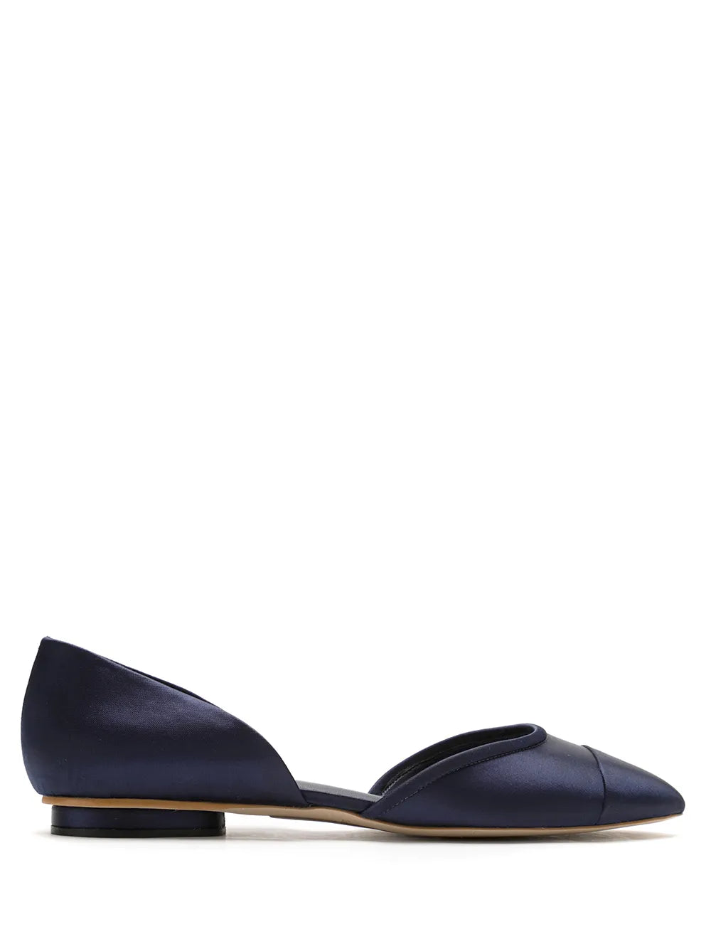Sarah Chofakian Satin leather ballerina shoes