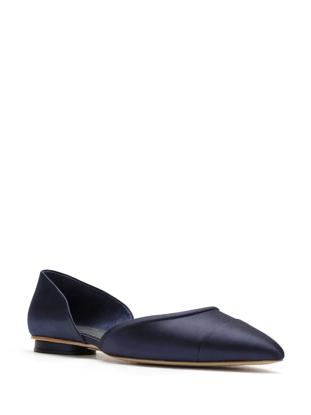 Sarah Chofakian Satin leather ballerina shoes