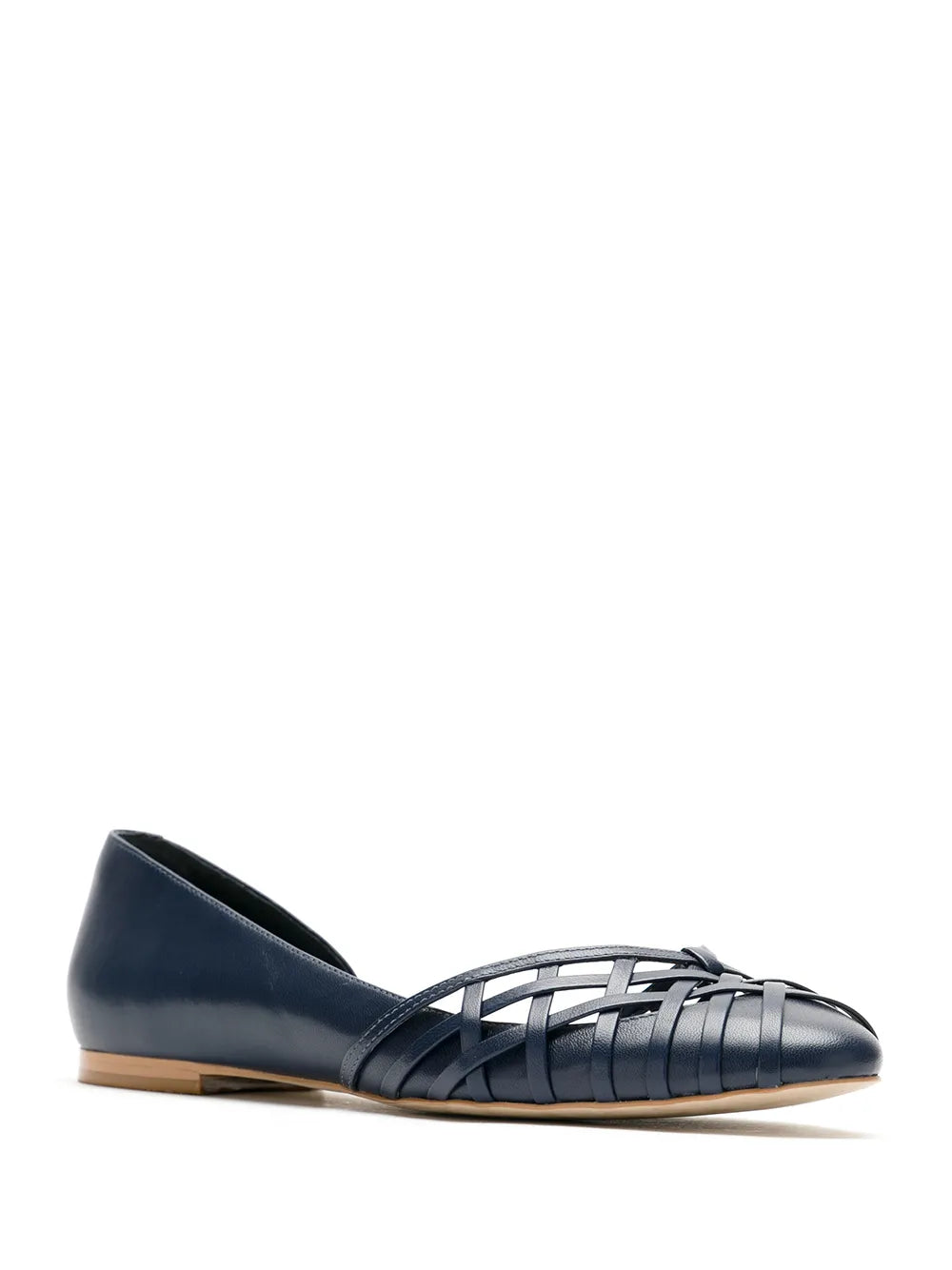 Sarah Chofakian Victoria leather flat ballerinas