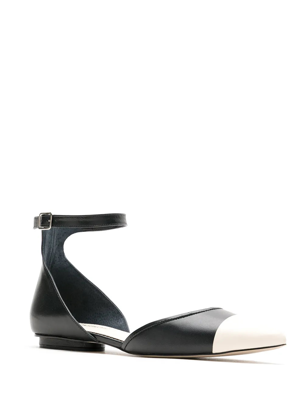 Sarah Chofakian Cisne flat leather sandals