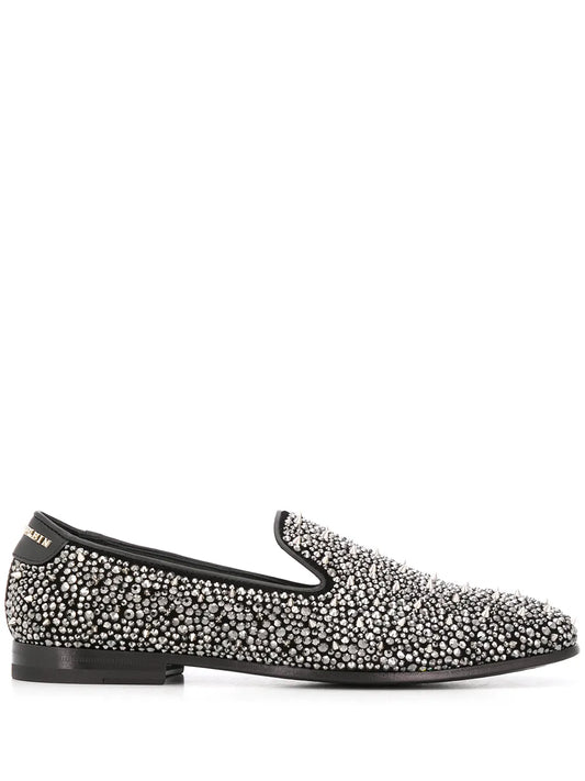 Philipp Plein rhinestone studded loafers