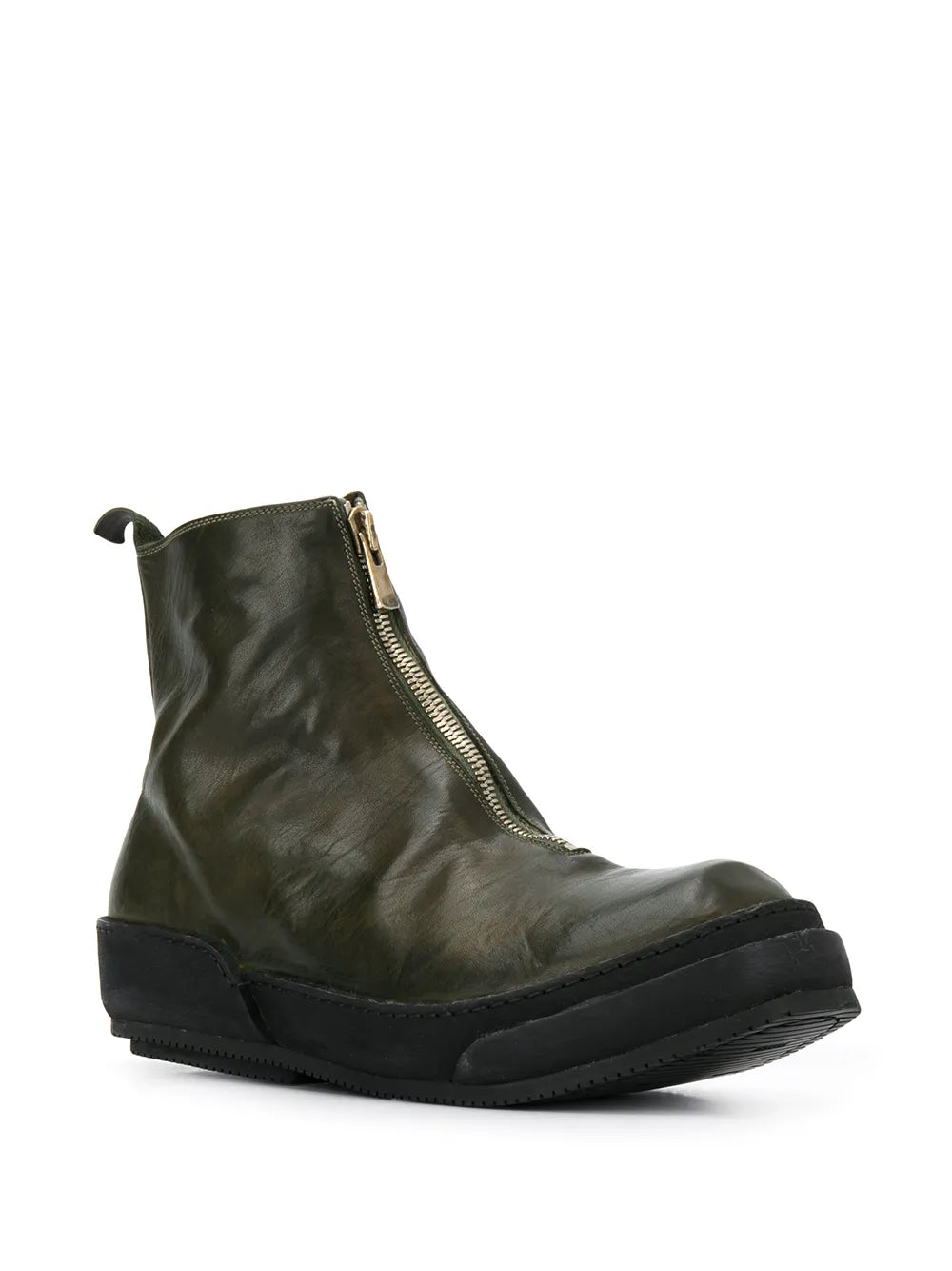 Guidi cracked-effect ankle boots