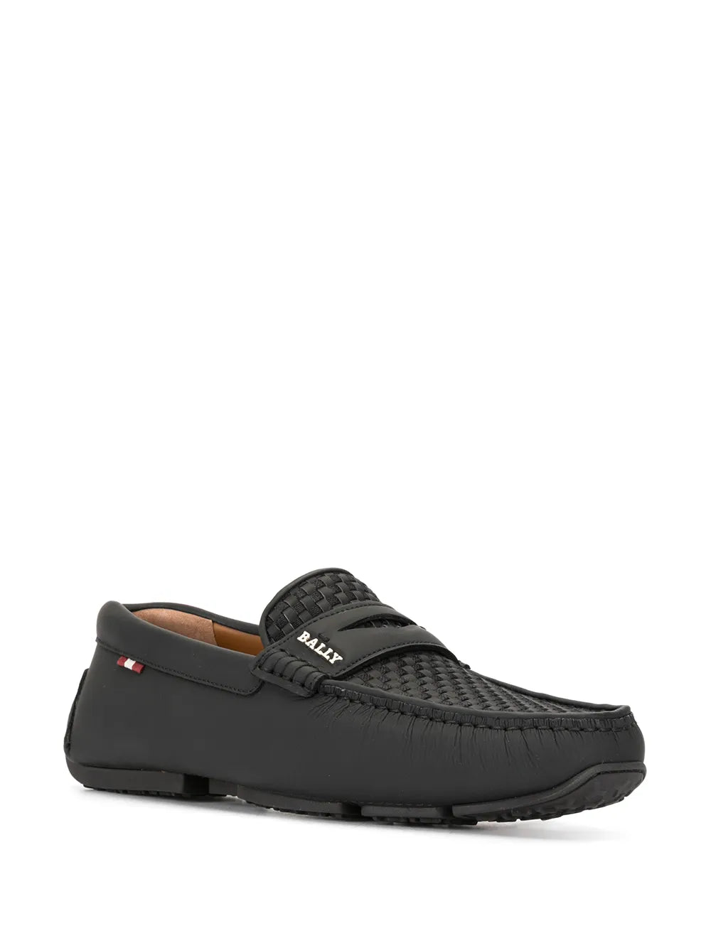 Bally woven slip on loafers
