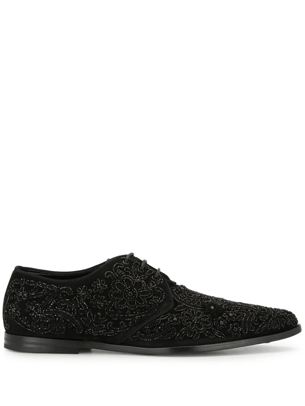 Dolce & Gabbana embroidered suede derby shoes