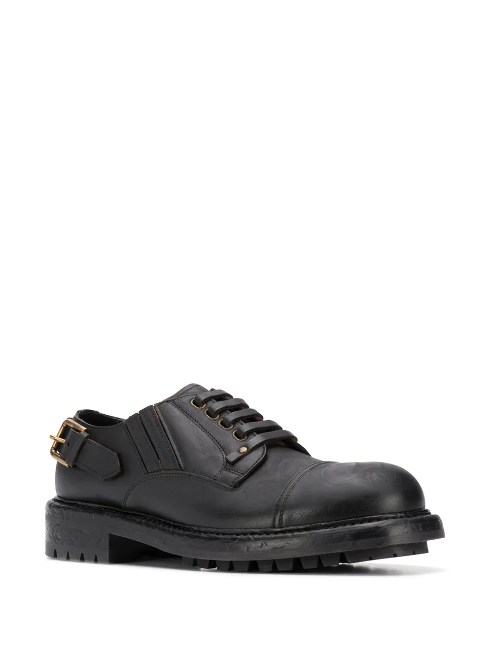 Dolce & Gabbana leather buckle Derby shoes