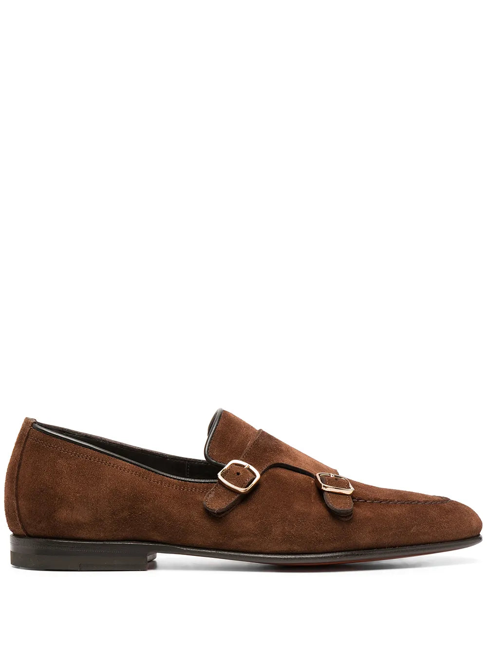 Santoni suede monk shoes