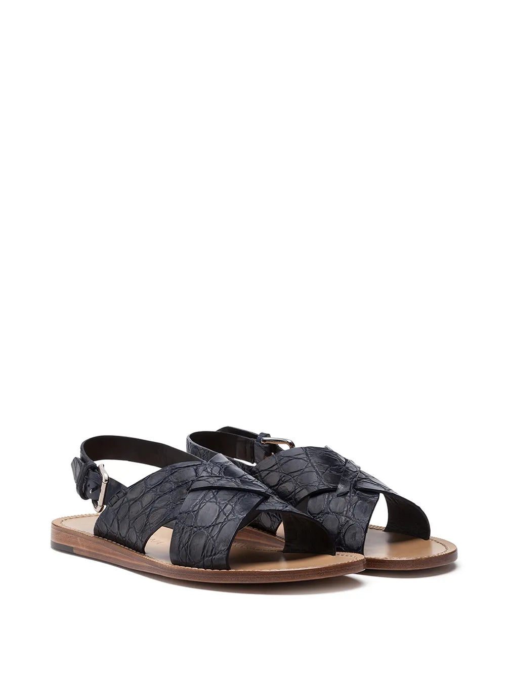 Dolce & Gabbana crossover-strap leather sandals