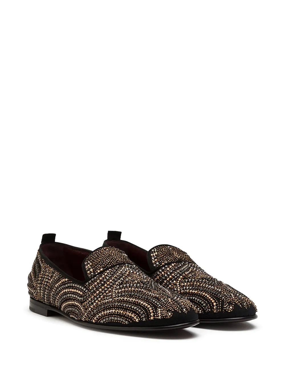 Dolce & Gabbana embroidered canvas slippers