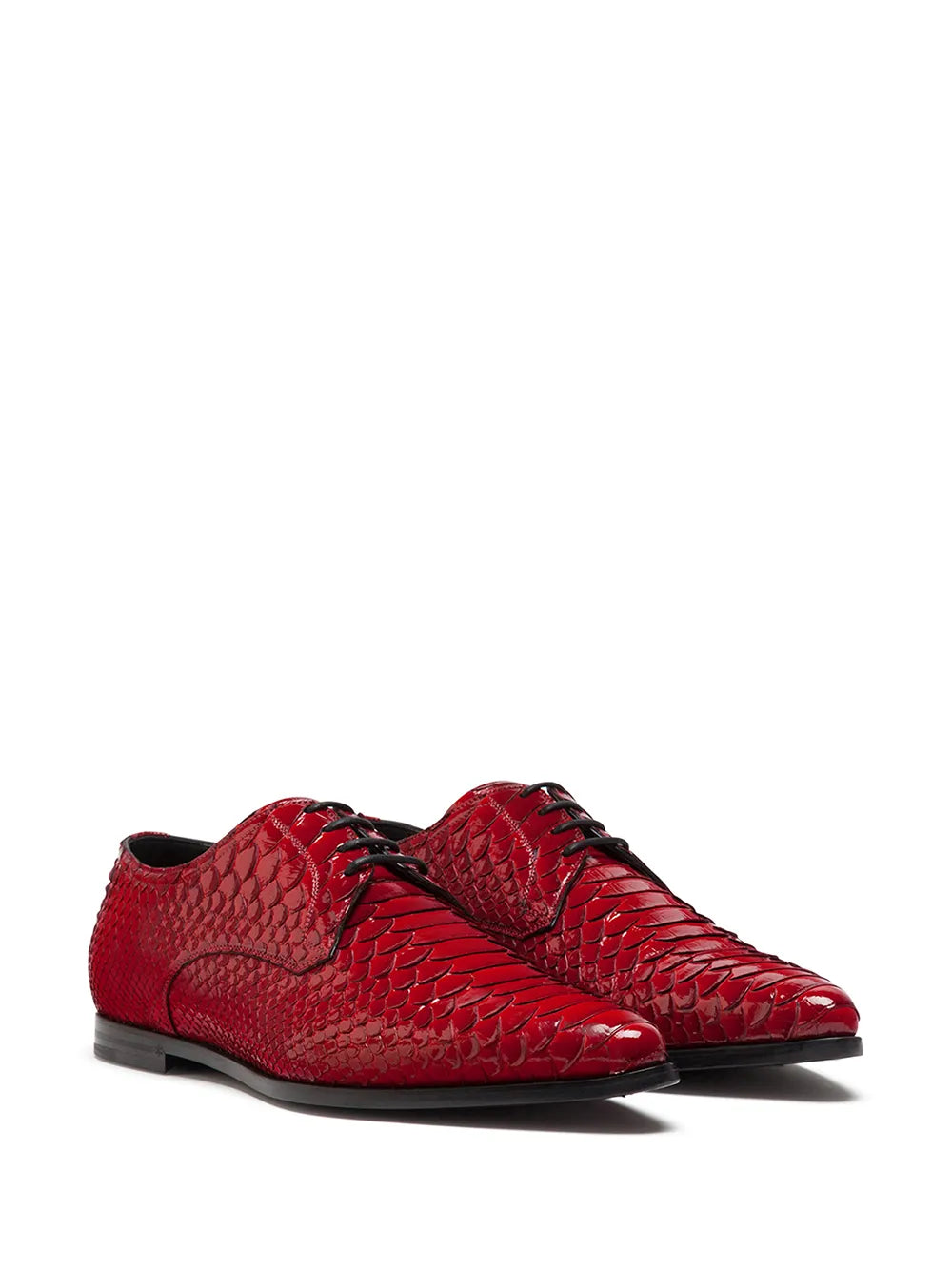 Dolce & Gabbana textured varnished Derby shoes