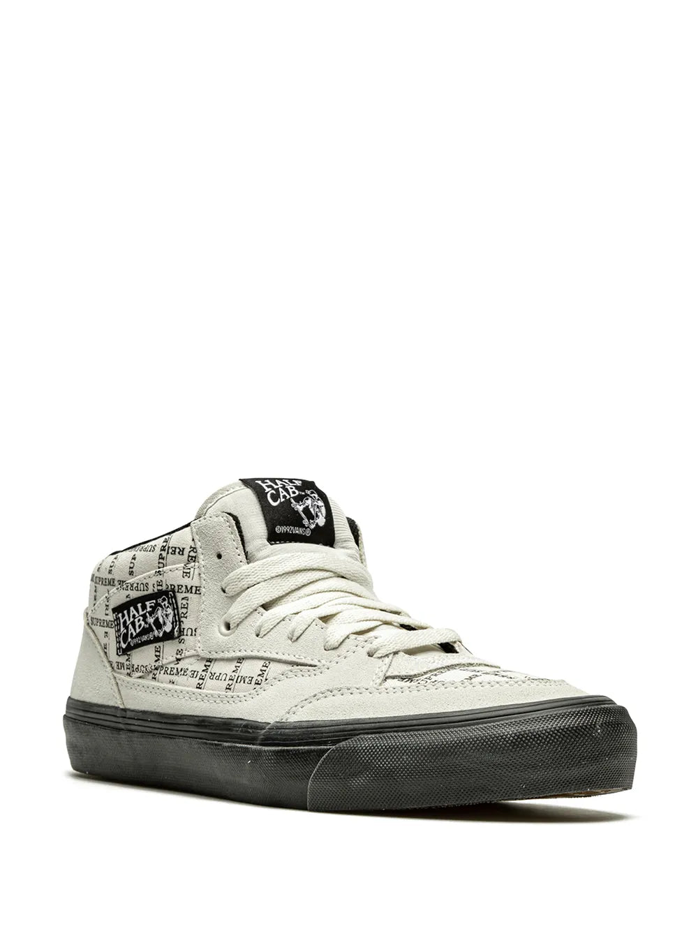 Vans x Supreme Half Cab Pro "Grid Logo - White" sneakers