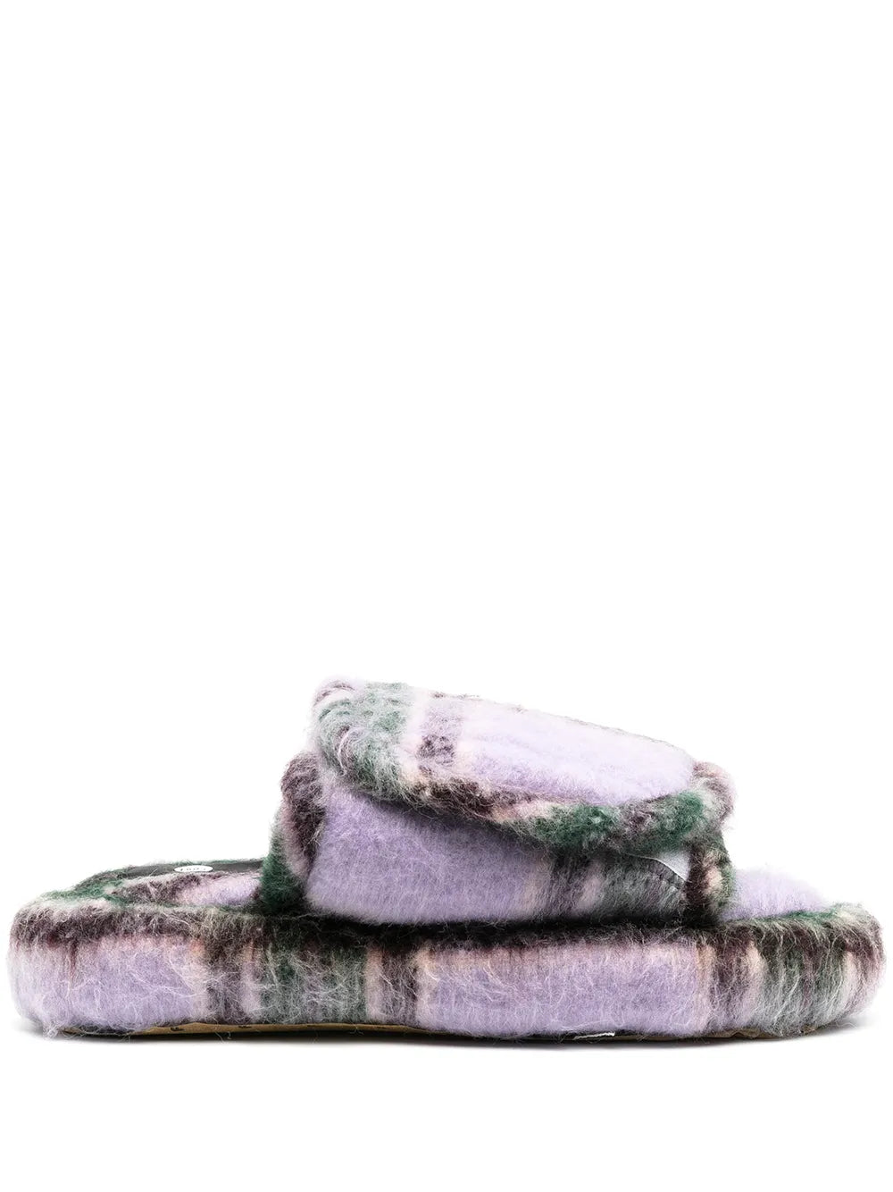 DUOltd Volume tartan wool slippers