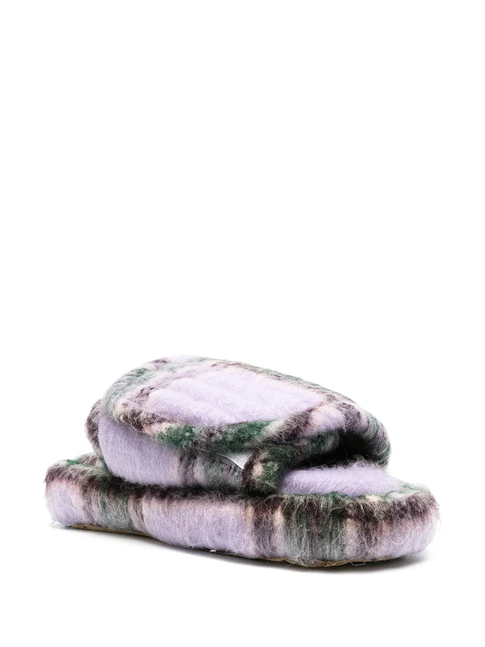 DUOltd Volume tartan wool slippers