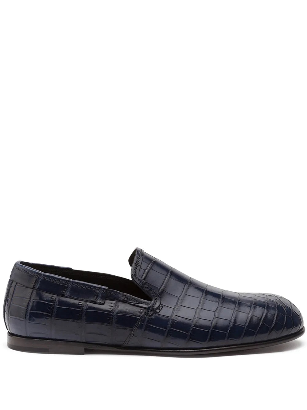 Dolce & Gabbana crocodile-embossed leather loafers