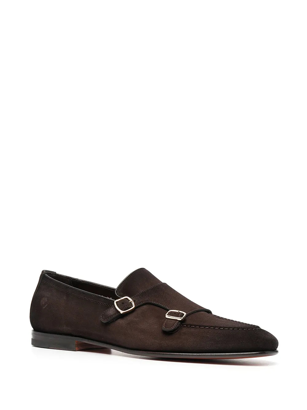 Santoni double-buckle monk shoes