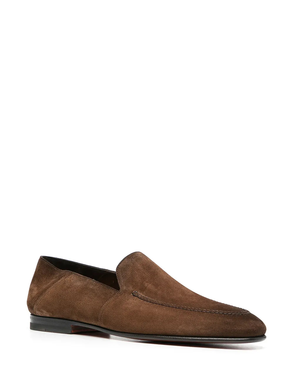 Santoni suede leather loafers