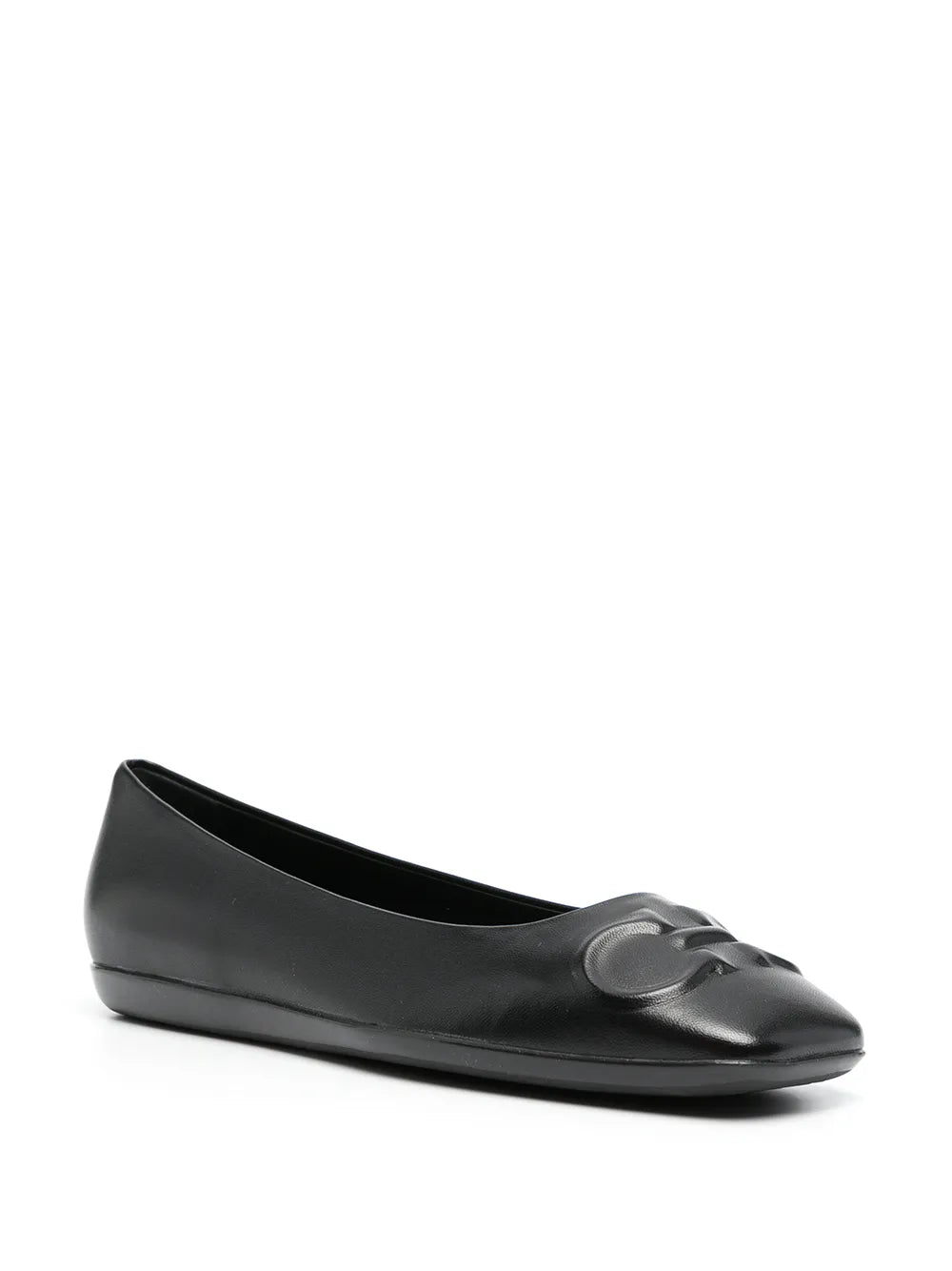 Ferragamo Gancini-embossed ballerina shoes