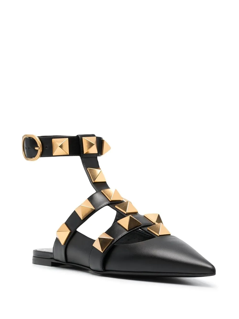 Valentino Garavani Roman Stud pointed-toe ballerina shoes