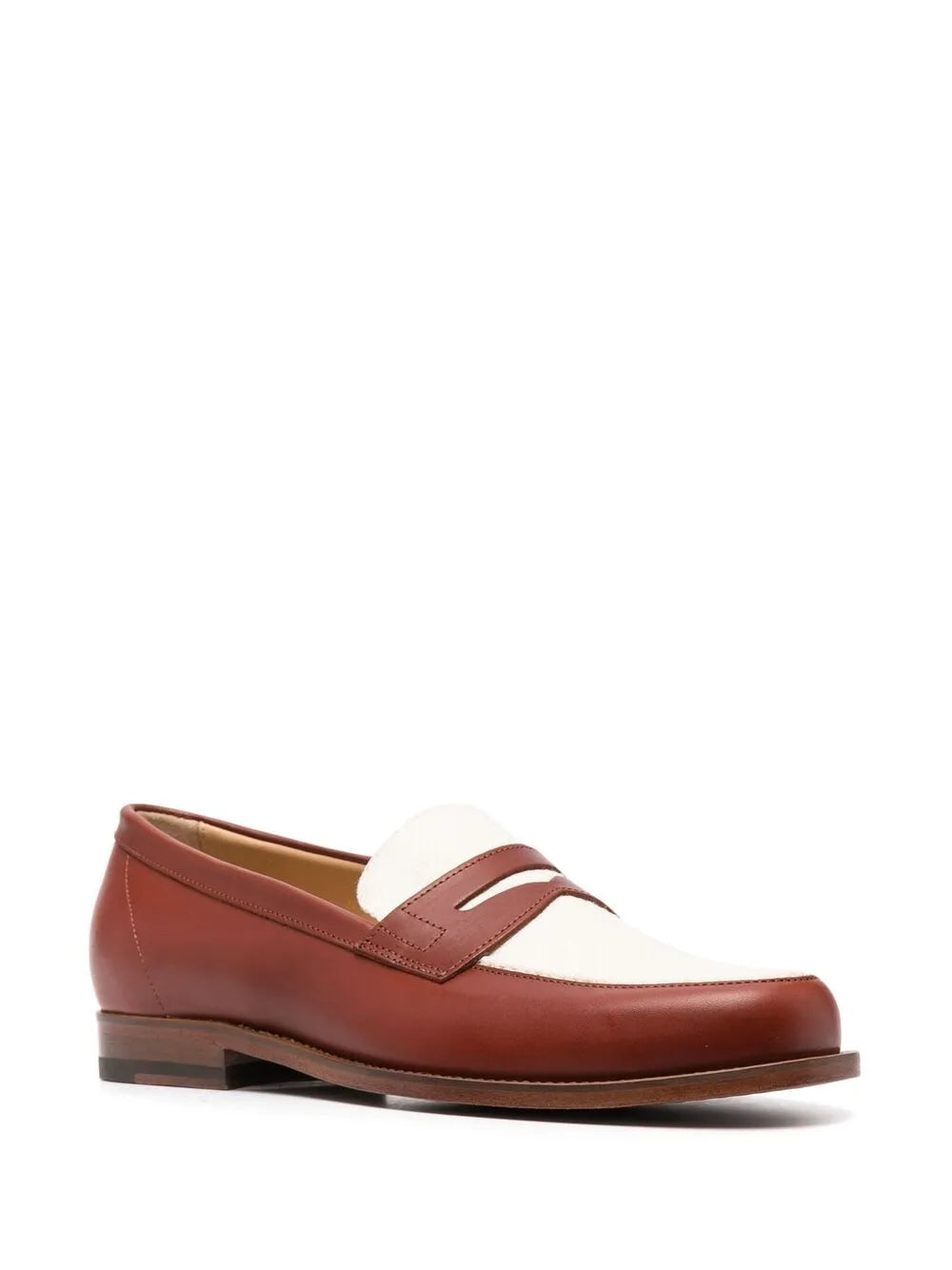 Scarosso Havana colour block loafers