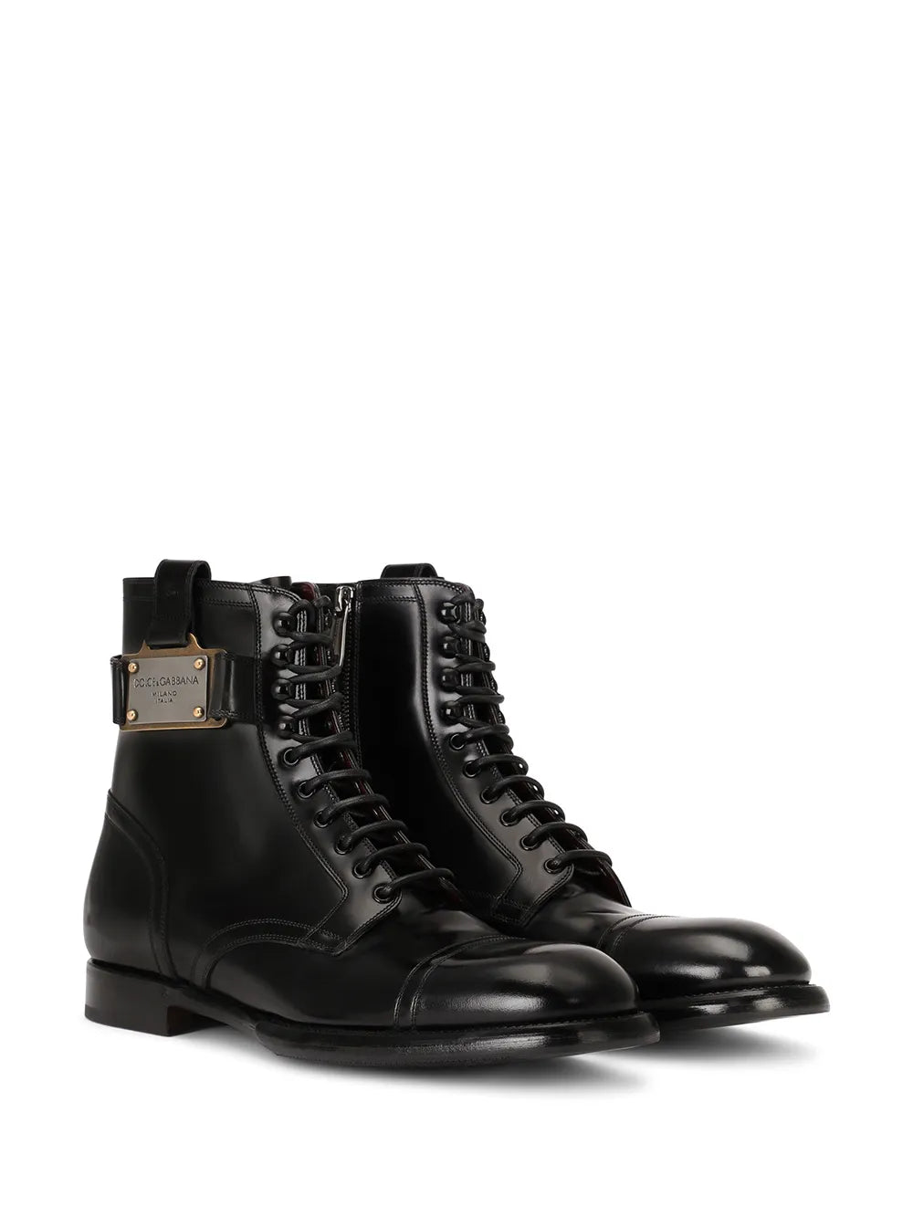 Dolce & Gabbana logo-plaque ankle boots