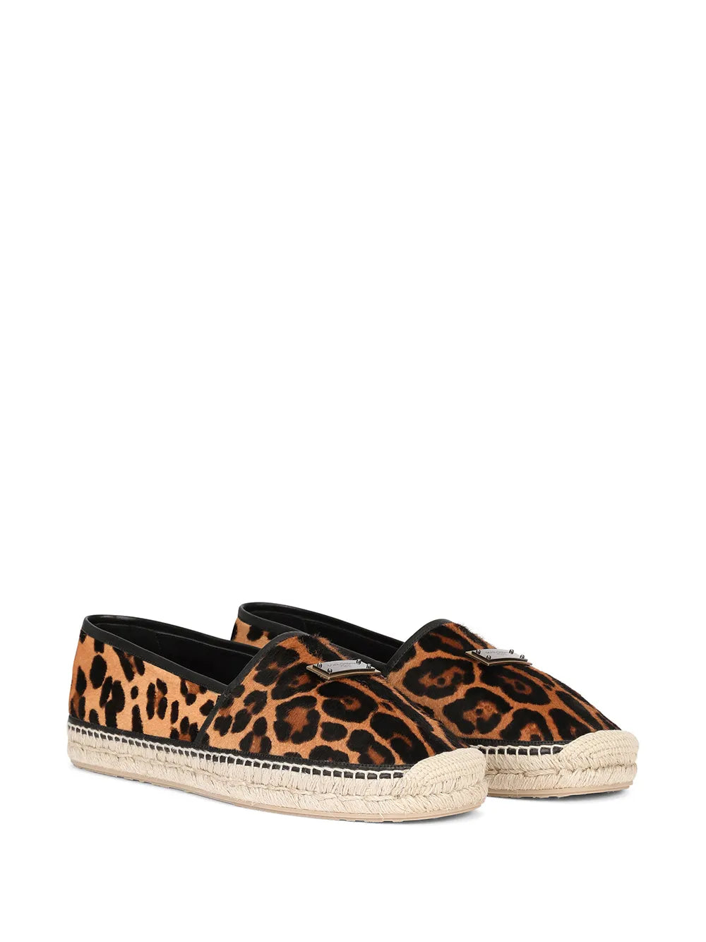 Dolce & Gabbana leopard-print logo-tag espadrilles