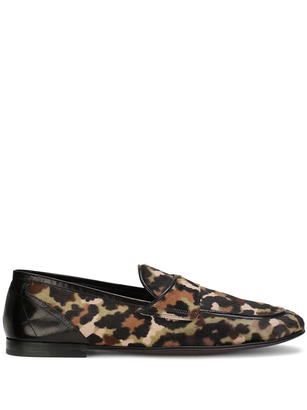 Dolce & Gabbana leopard print calf hair loafers