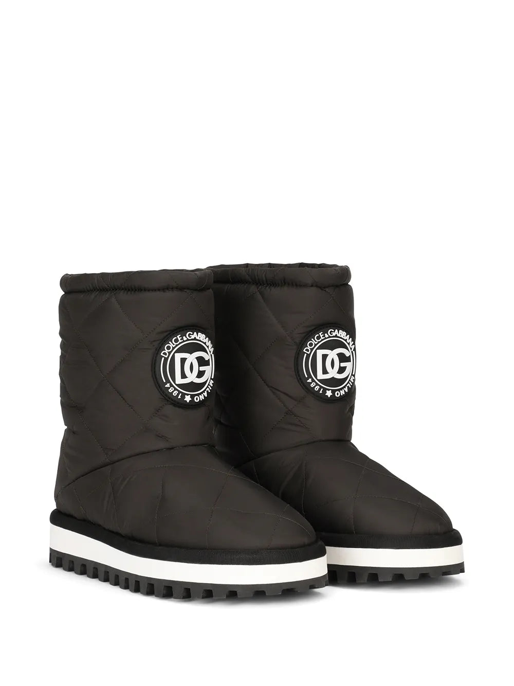 Dolce & Gabbana logo-patch padded boots