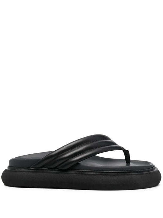The Attico chunky-sole leather flip flops