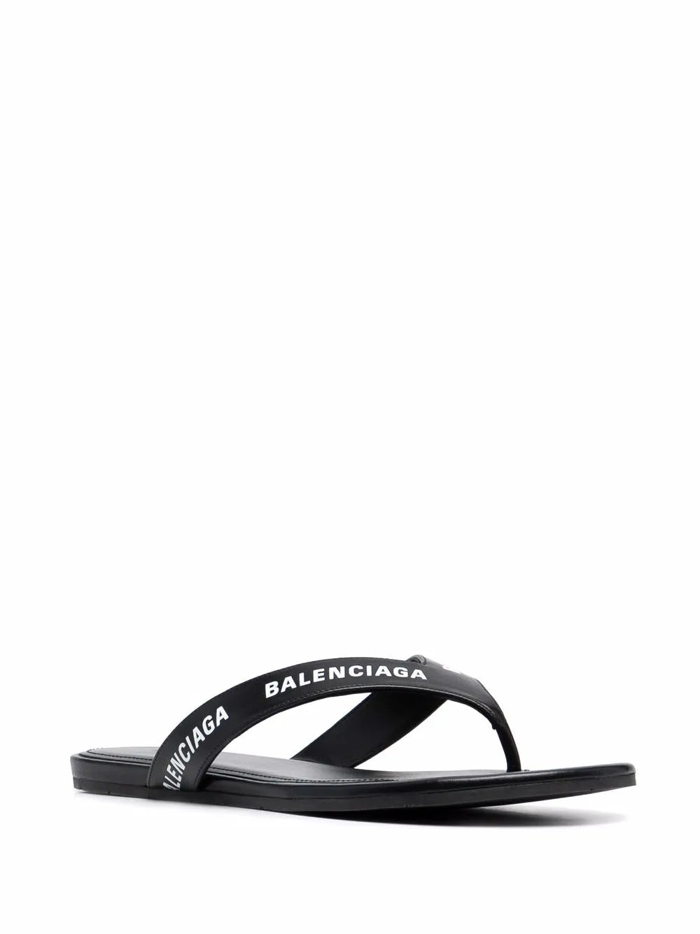 Balenciaga logo-strap flip flops