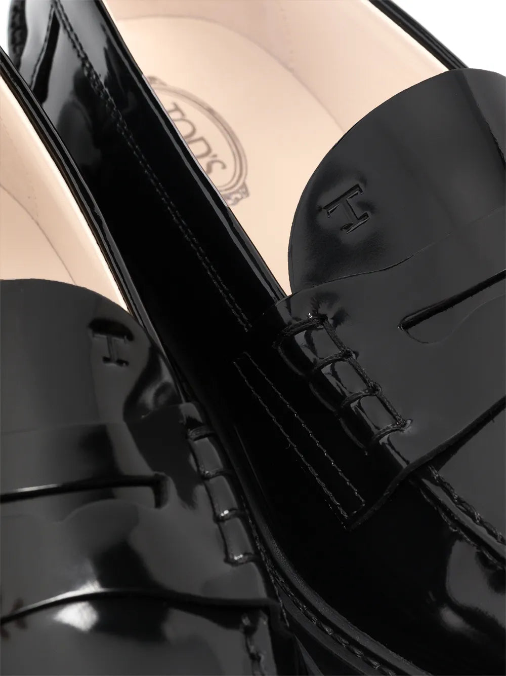 Tod's patent leather penny loafers