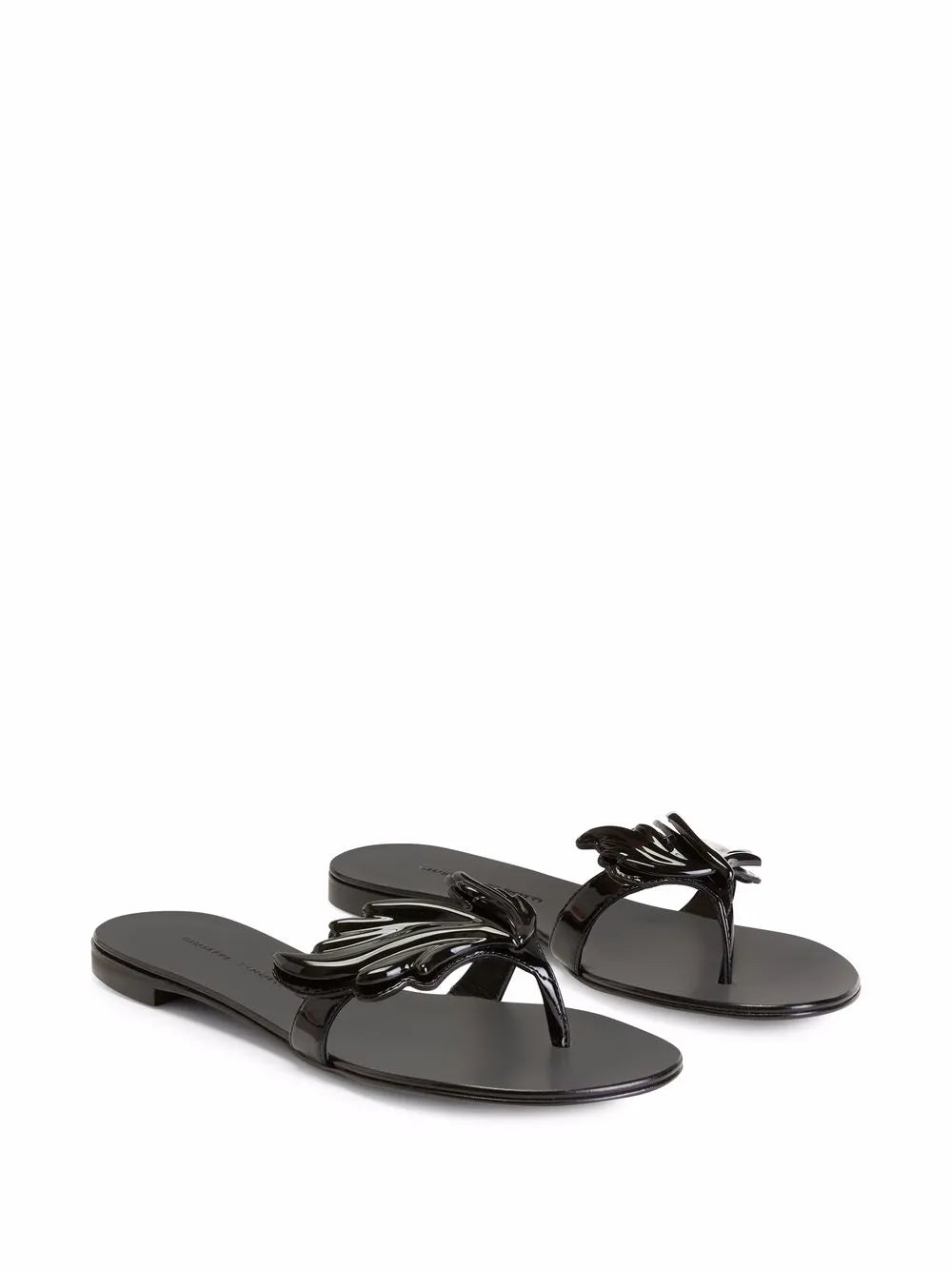 Giuseppe Zanotti Cruel patent-effect flip flops