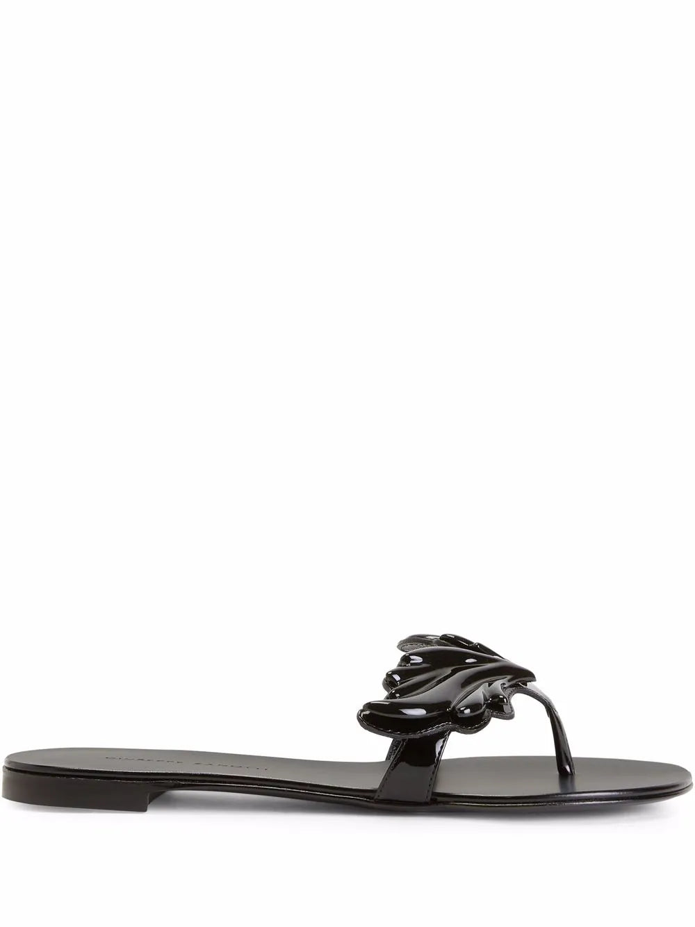 Giuseppe Zanotti Cruel patent-effect flip flops