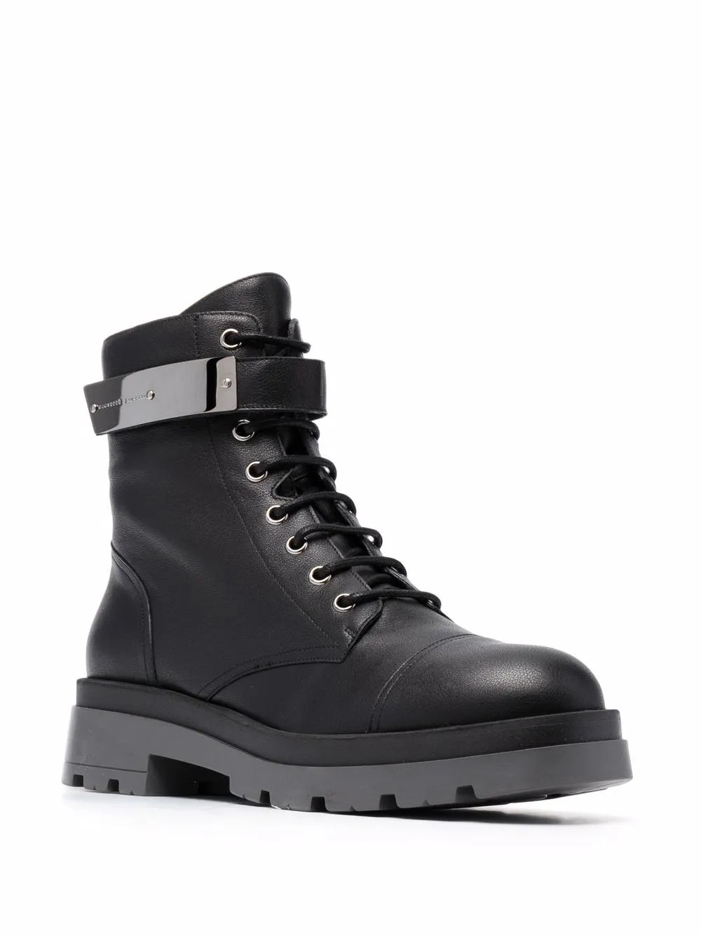 Giuseppe Zanotti engraved-logo lace-up boots