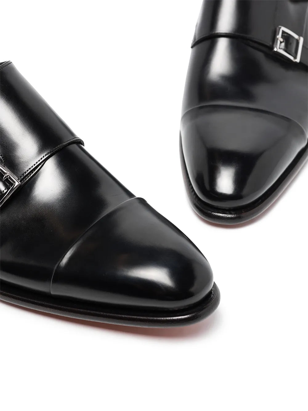 Santoni Carter leather monk shoes