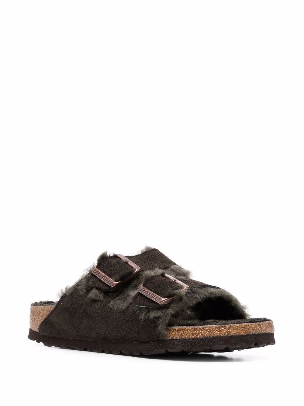 Birkenstock shearling-lined double-buckle sandals