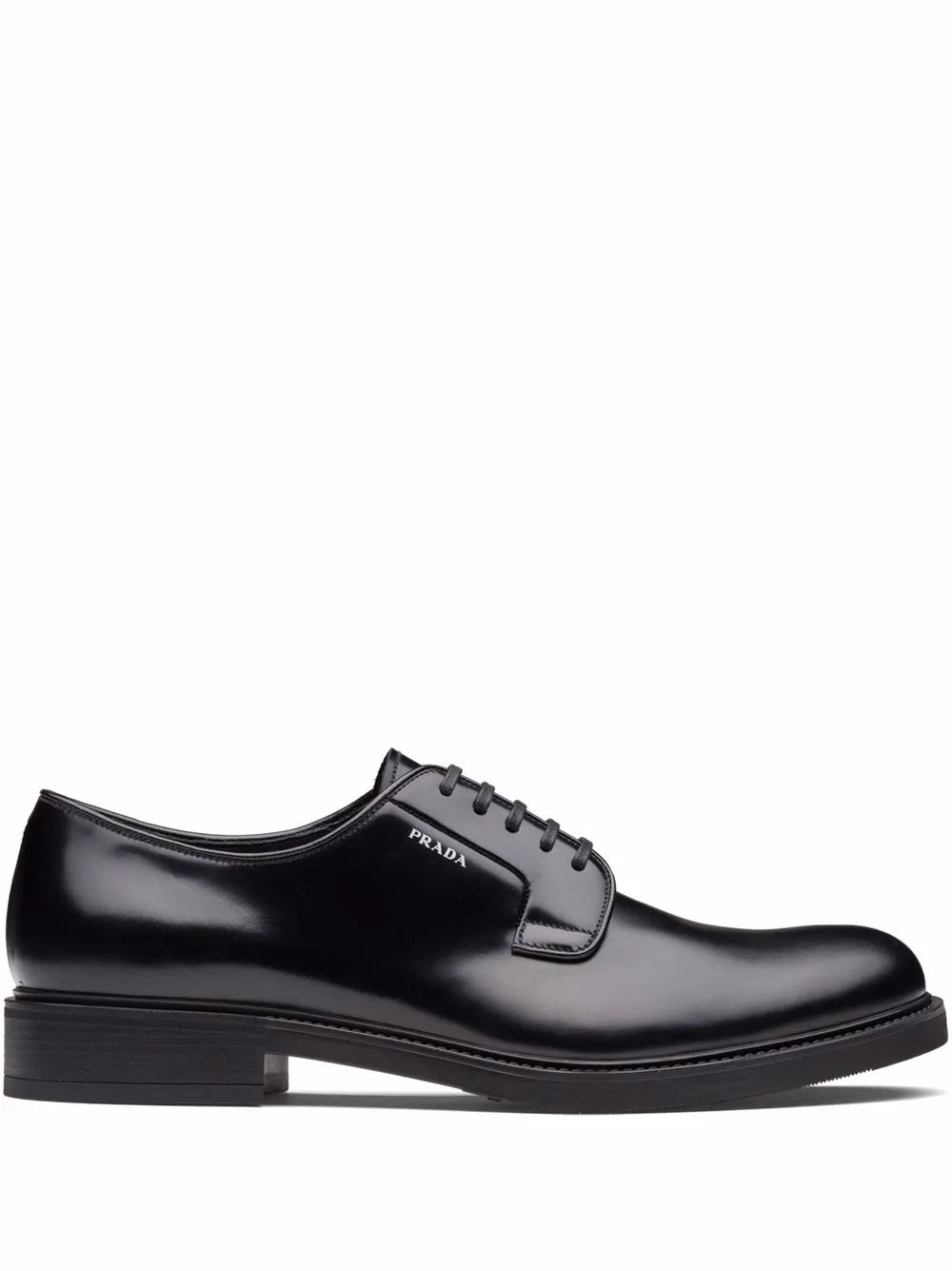 Prada brushed-leather Derby shoes