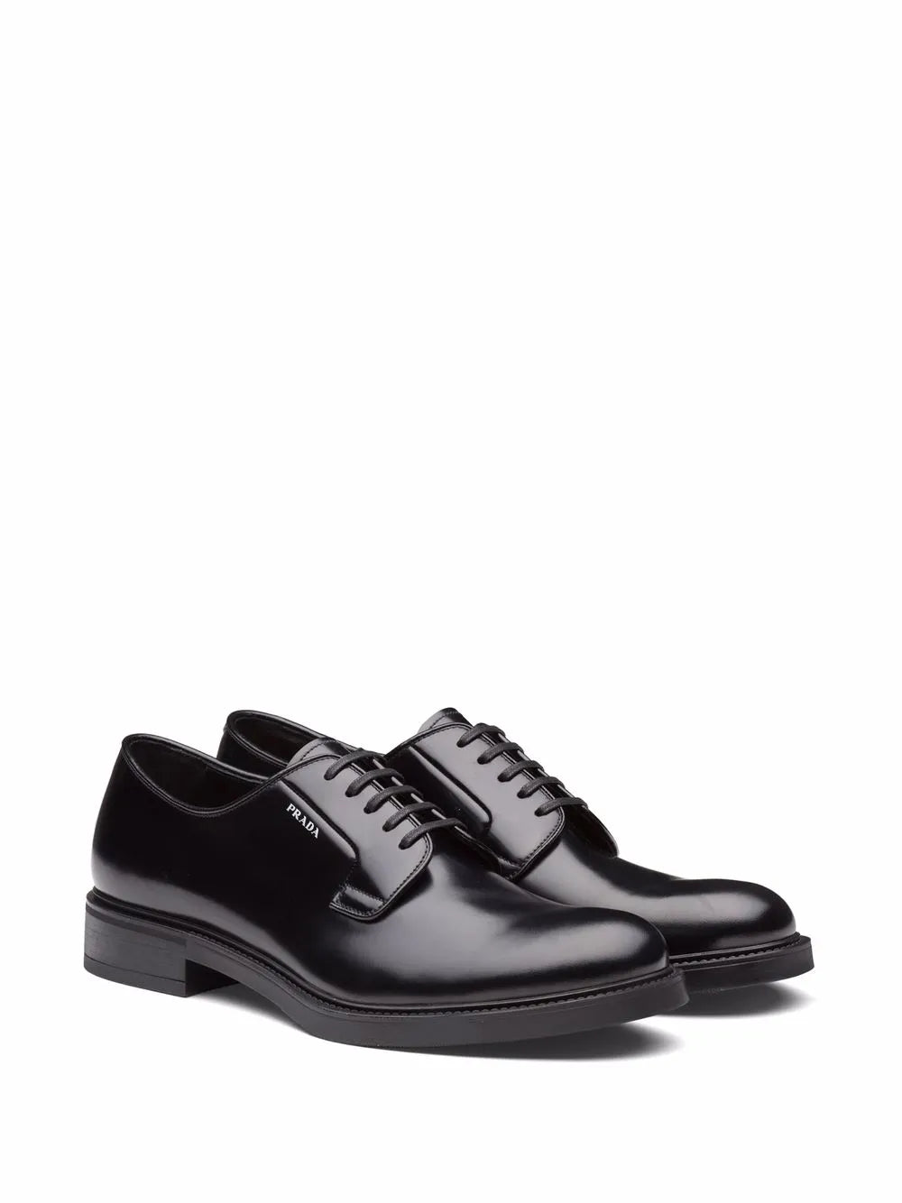 Prada brushed-leather Derby shoes