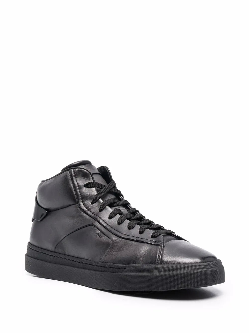 Santoni high-top leather sneakers