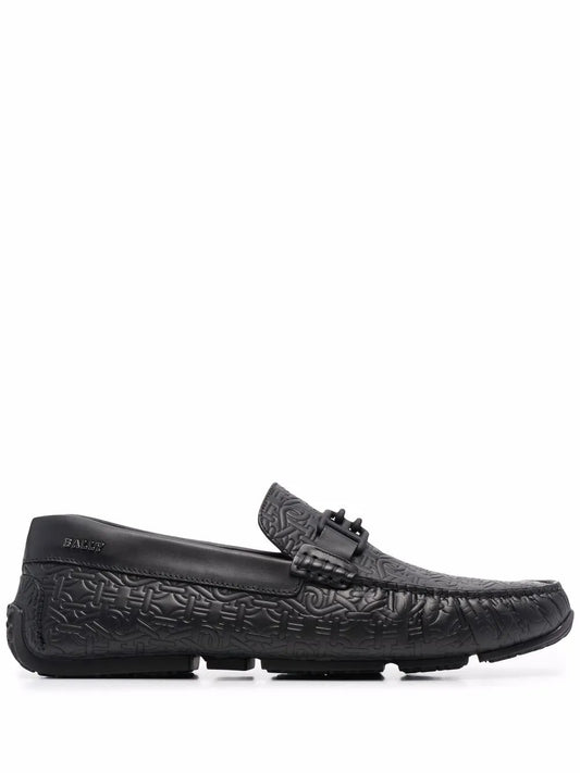 Bally logo-plaque leather loafers