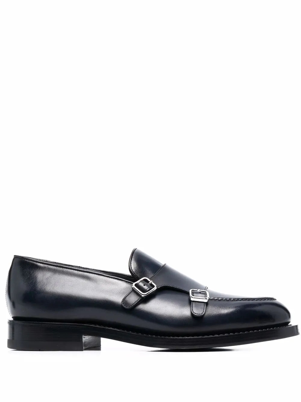 Santoni double-buckle monk shoes
