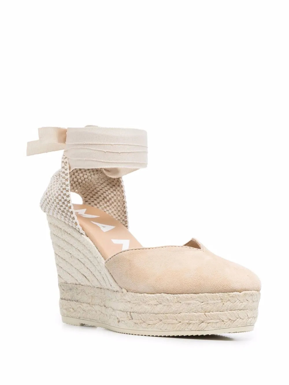 Manebi Hamptons lace-up wedge espadrilles