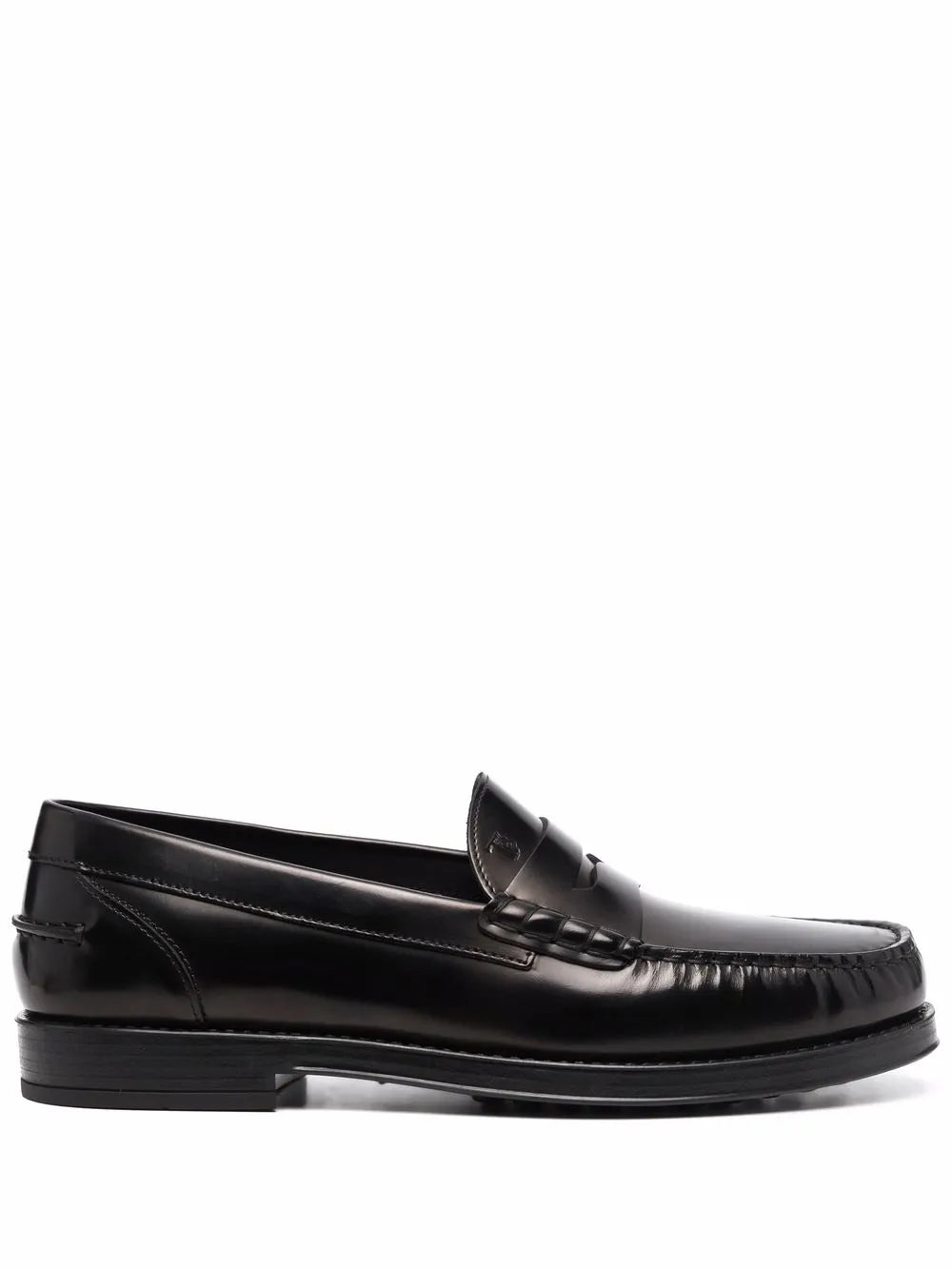 Tod's exposed stitch leather loafers