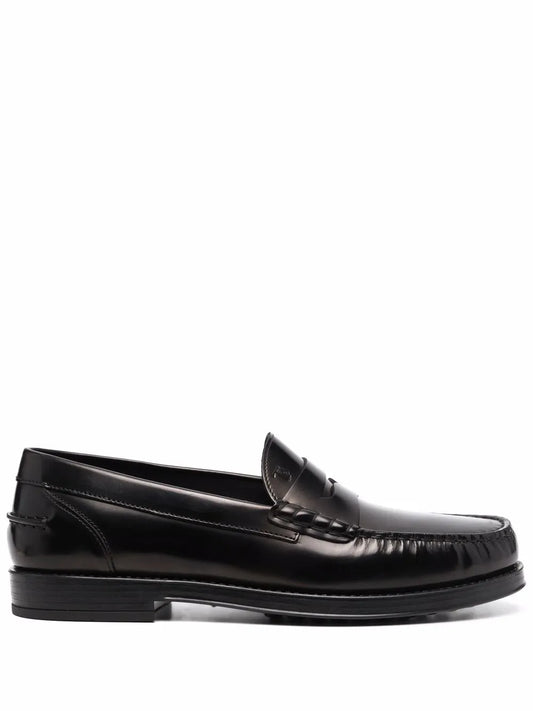 Tod's exposed stitch leather loafers