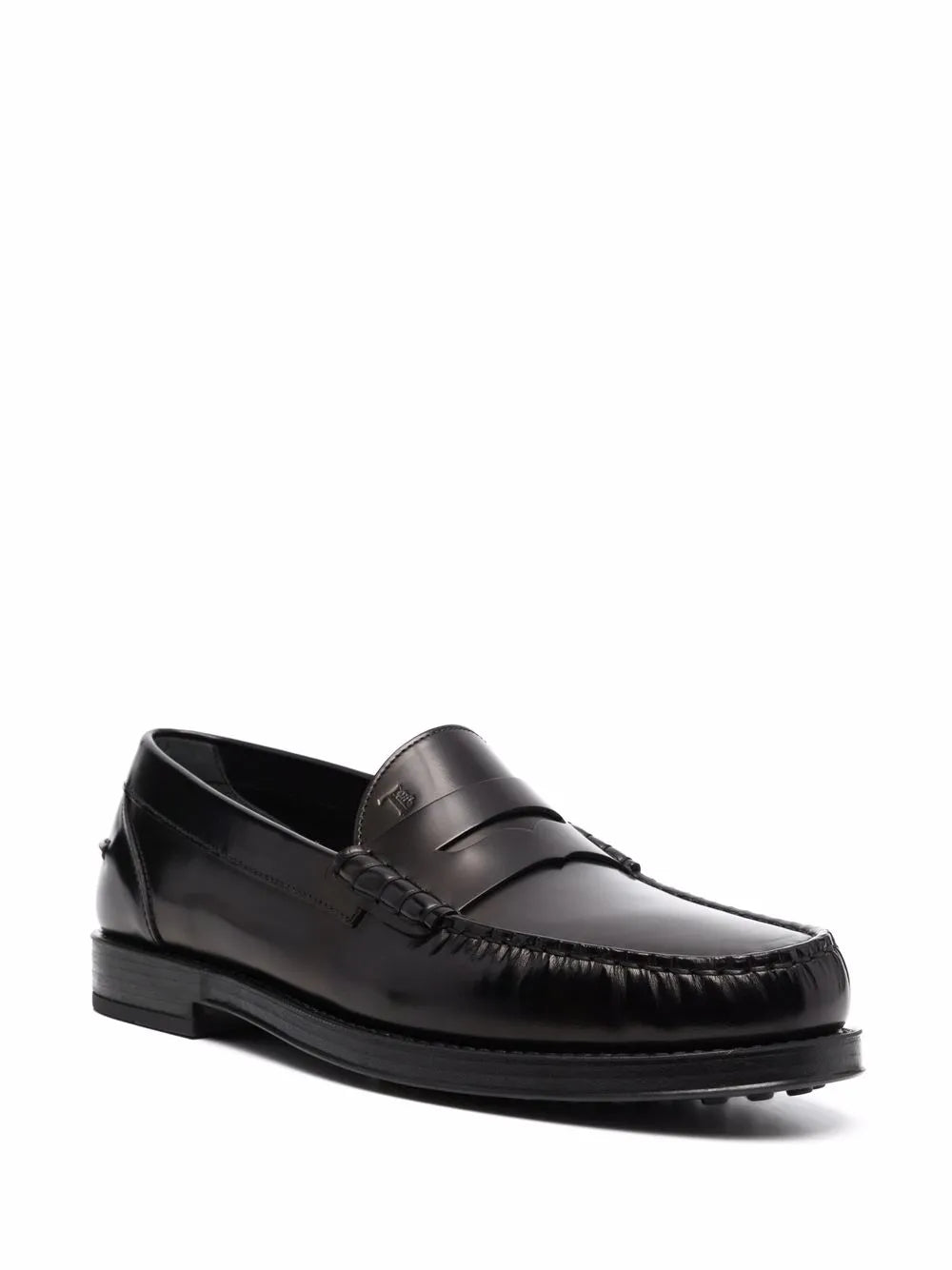 Tod's exposed stitch leather loafers