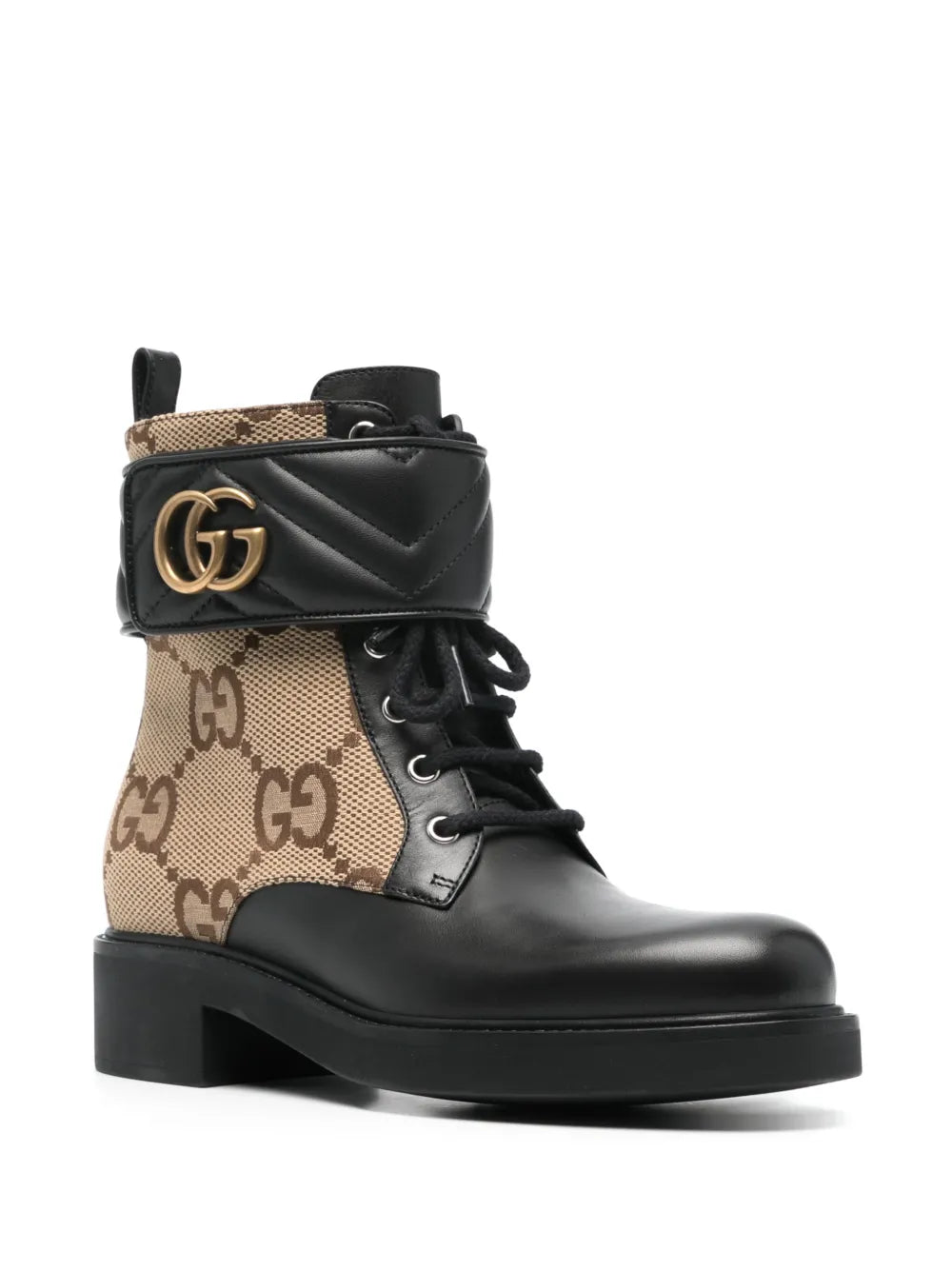 Gucci GG-canvas logo-plaque ankle boots